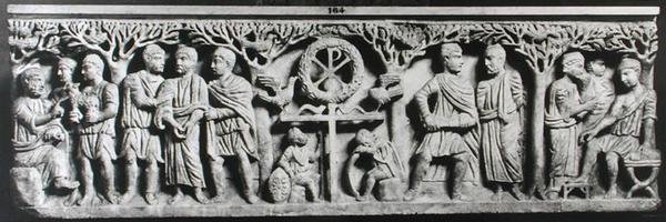 Kristen sarkofag, som skildrer scener fra Kristi liv (marmor) av Paleo Christian