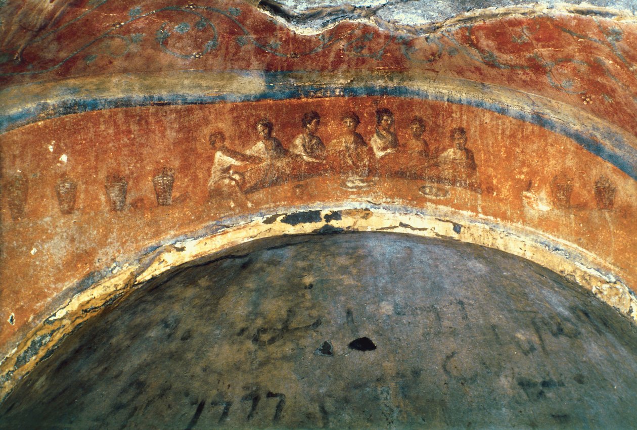 Eukaristien (fresko) av Paleo Christian