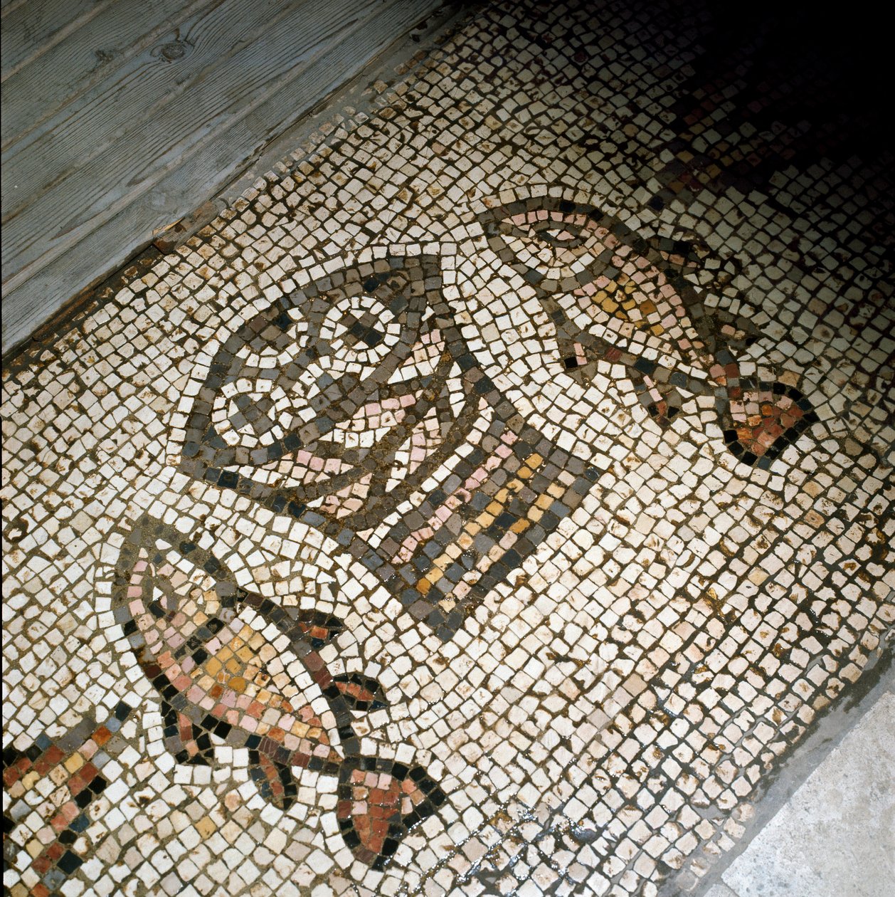 Mirakel av fisk og brød, mosaikk 4. eller 5. århundre av Paleo Christian