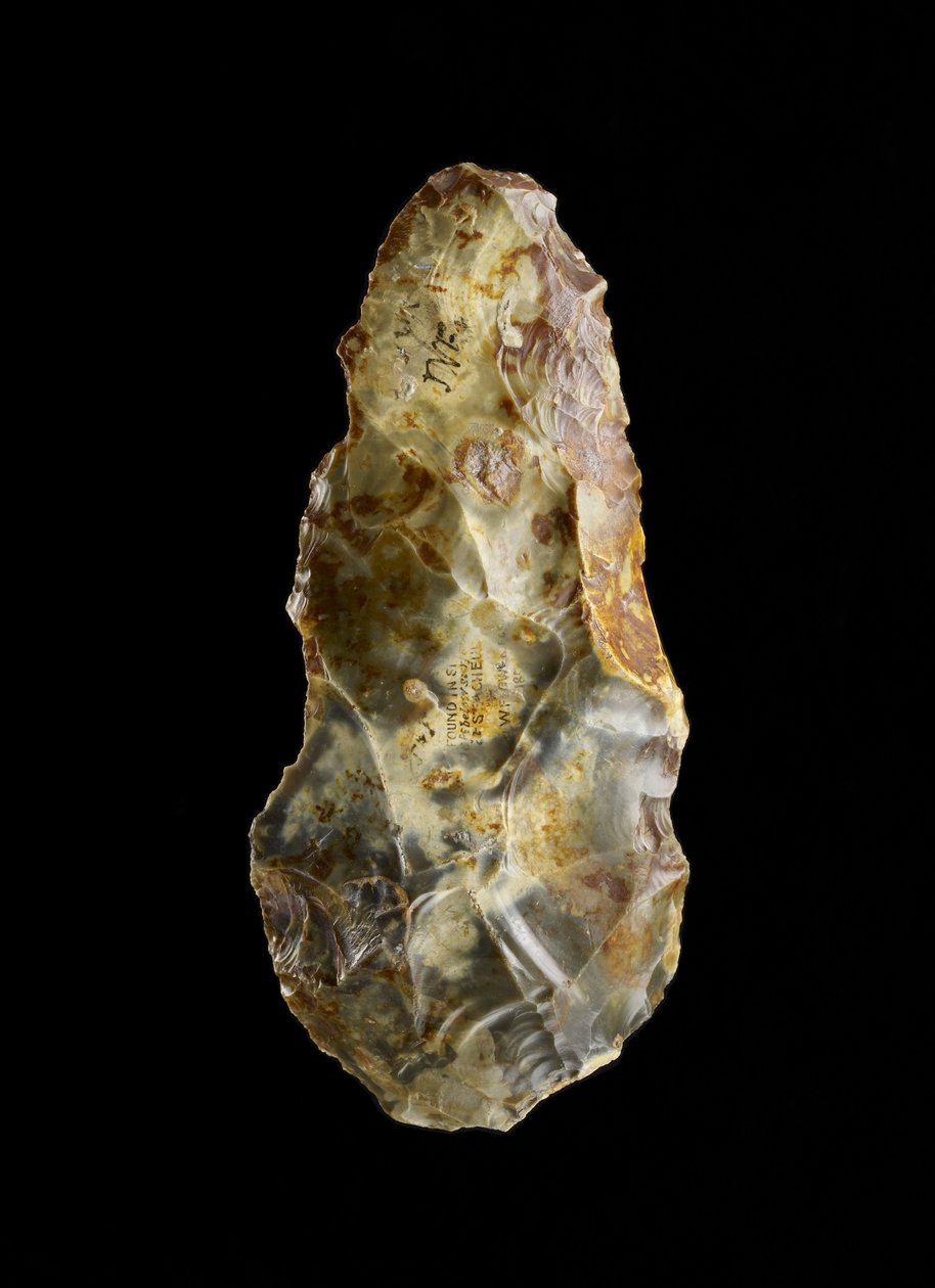 Håndøks (flint) av Paleolithic
