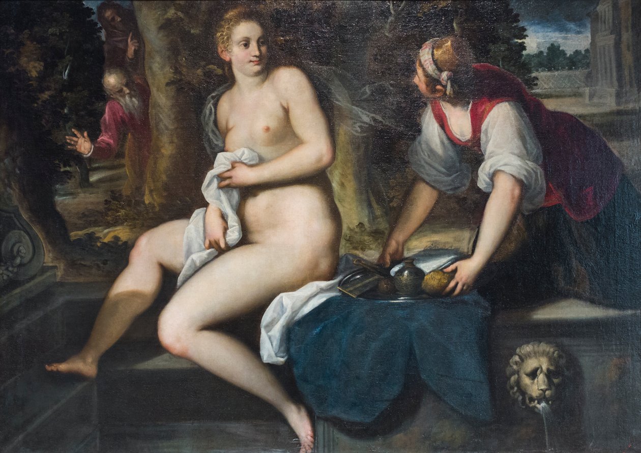 Susanna og de eldste (olje på lerret) av Palma Il Giovane (1548 1628)