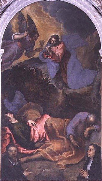 Kristus i Getsemane hage av Palma Il Giovane