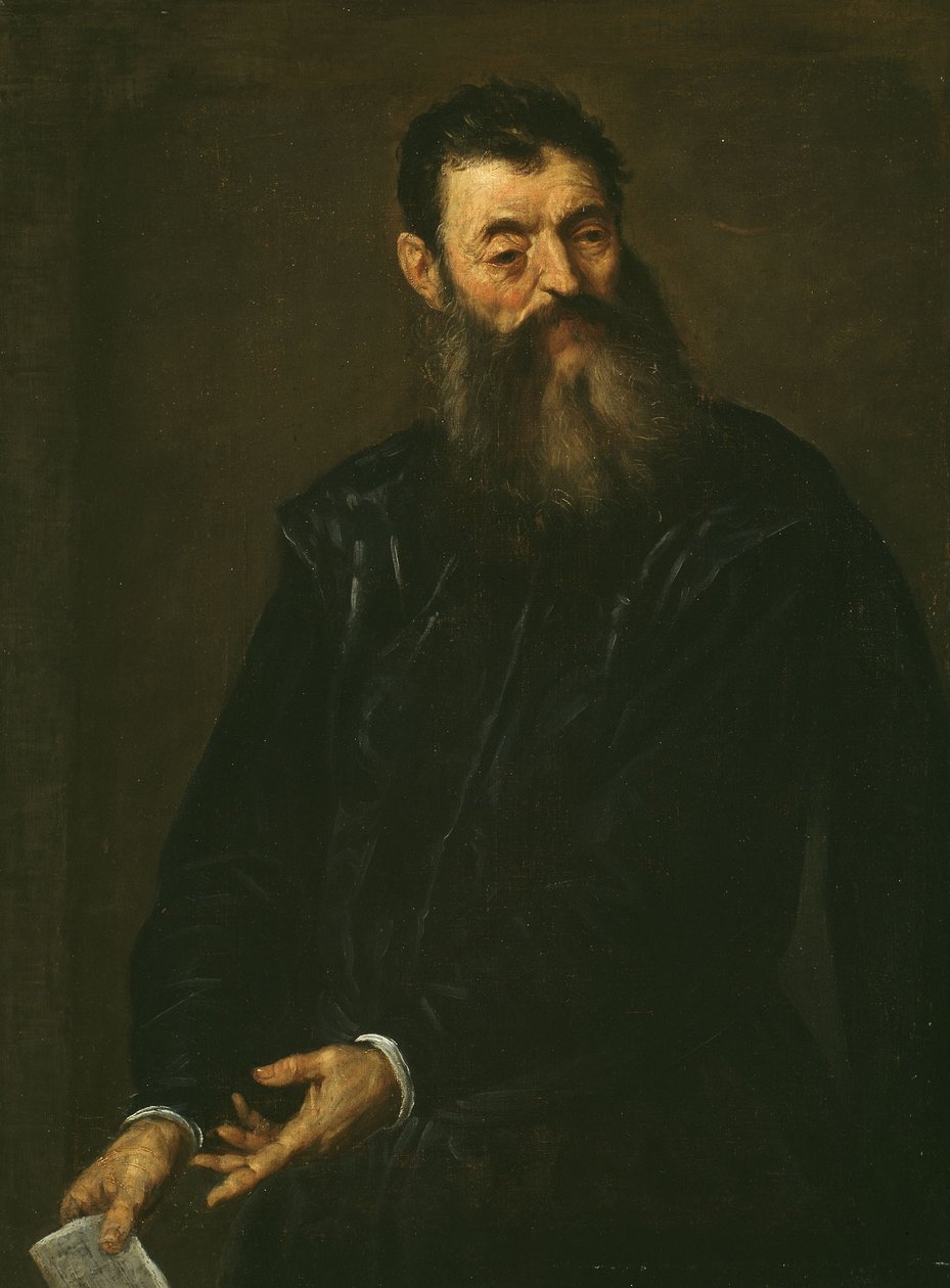 Portrait of a Gentleman, ca. 1590 (olje på lerret) av Palma Il Giovane (1548 1628)