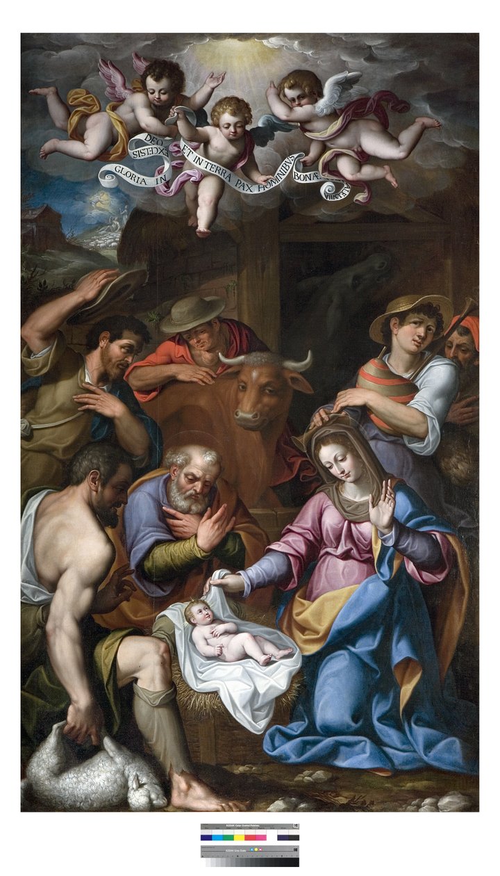 Tilbedelse av hyrdene, ca.1600-15 av Paolo Camillo Landriani