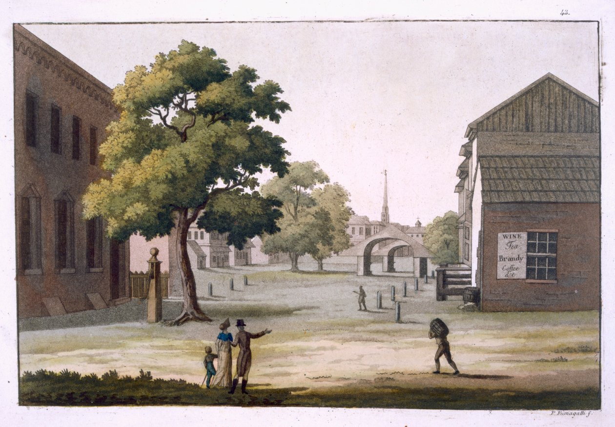 Et markedstorg, Philadelphia, Pennsylvania, fra 