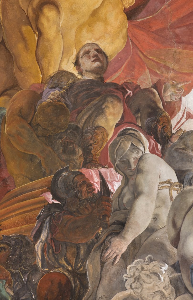Romersk dommer som dømte til døden de hellige Apollonia, Lucy og Catherine av Alexandria, ca. 1696-97 av Paolo Pagani