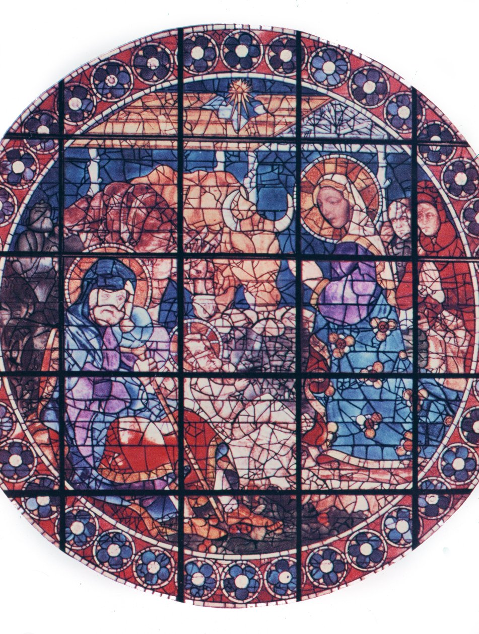 Nativity, 1400-tallet (farget glass) av Paolo Uccello