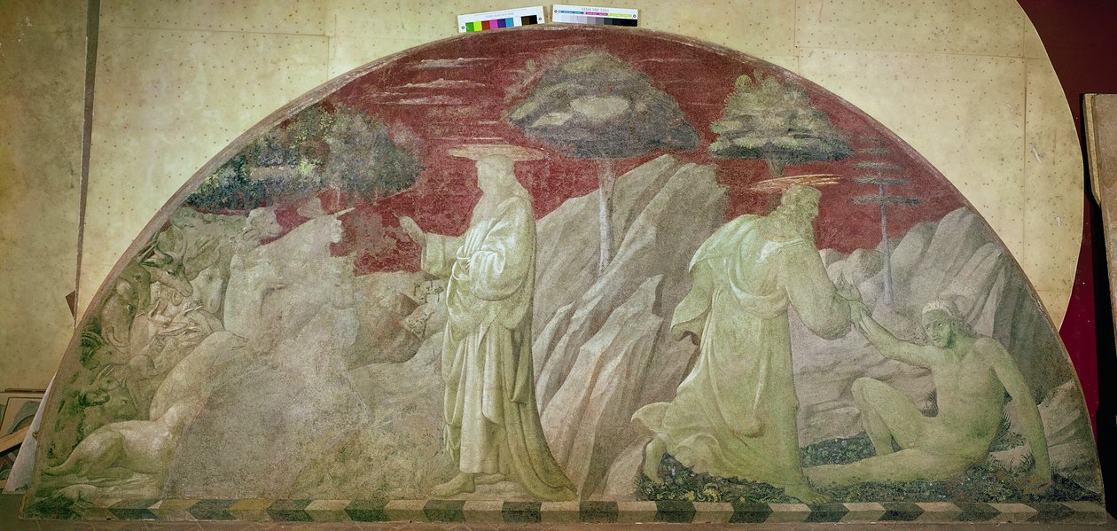 The Creation of the Animals and of Adam, 1430 (fresko overført til lerret) av Paolo Uccello