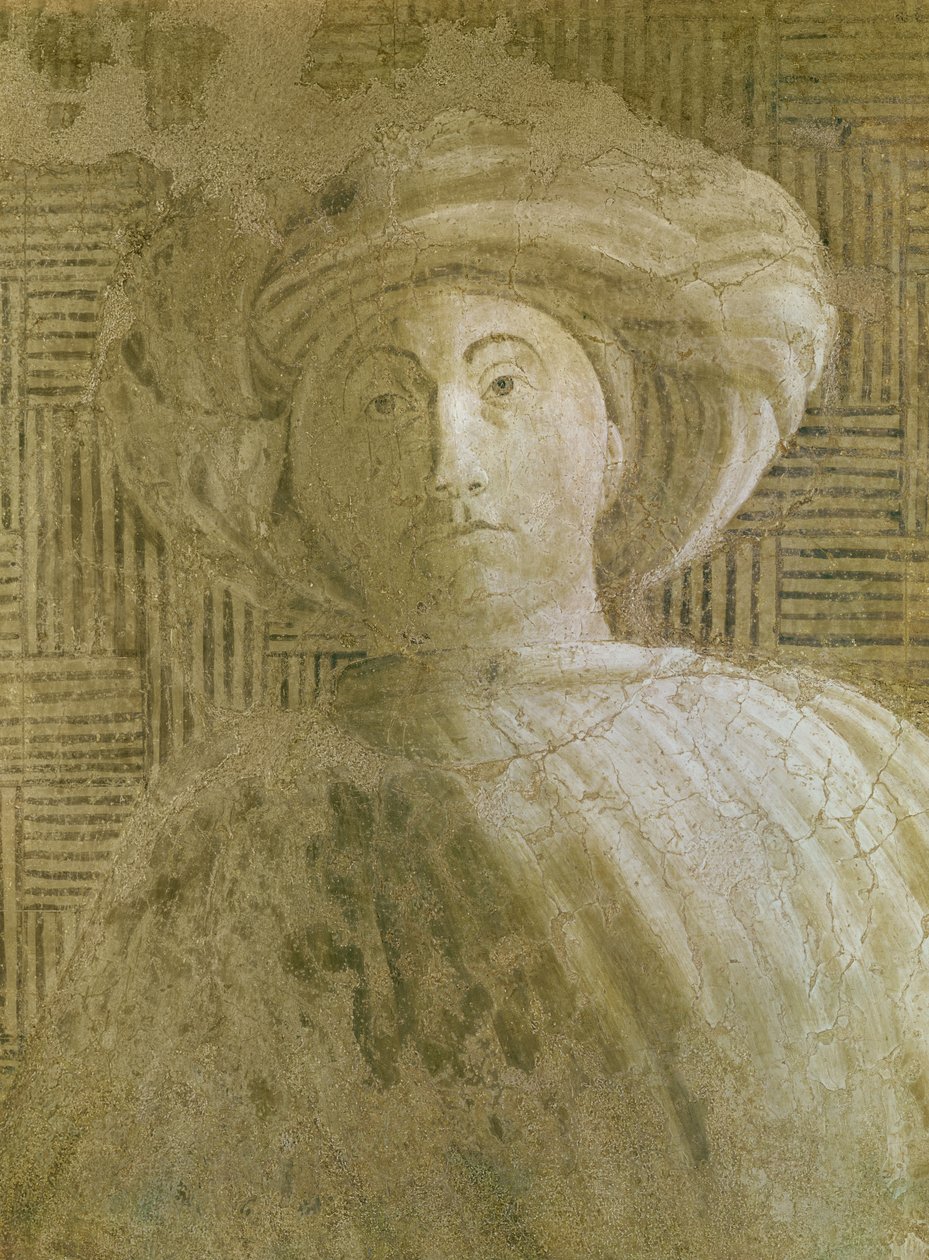 The Sacrifice and Euphoria of Noah (detalj av hodet til Sem), 1446-8 (fresko overført til lerret) av Paolo Uccello