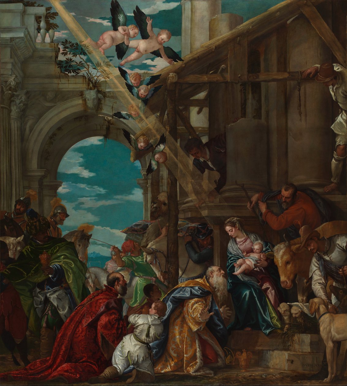 Tilbedelse av magi av Paolo Veronese