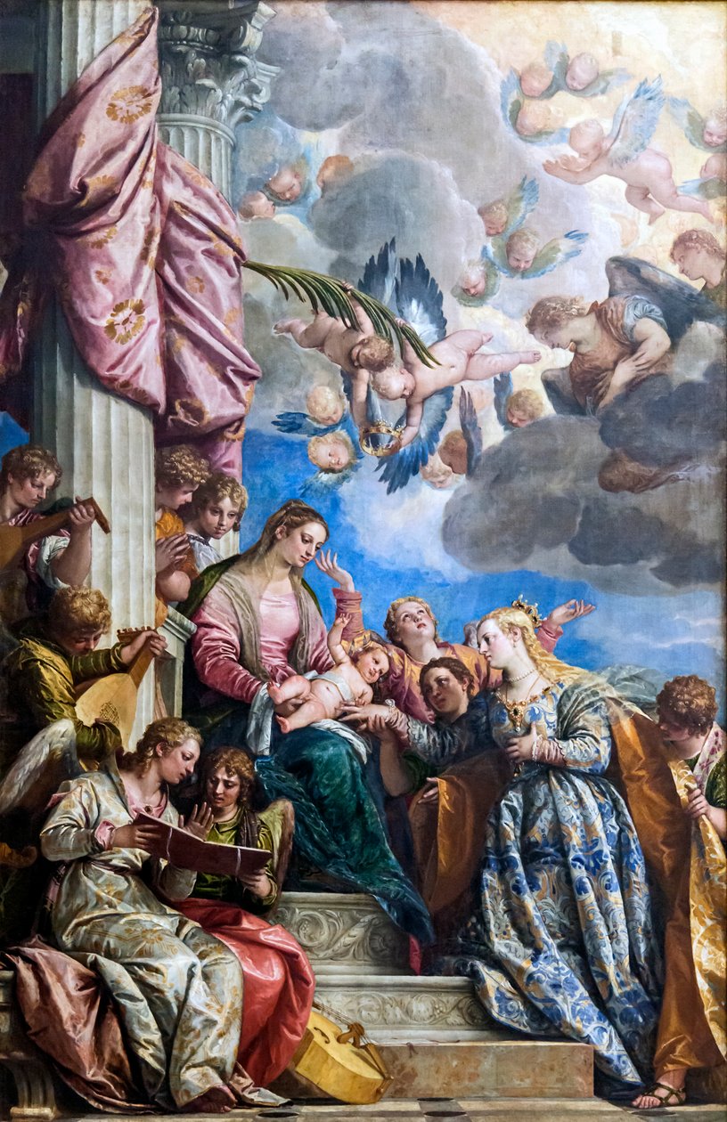 Mystisk ekteskap med Saint Catherine av Paolo Veronese