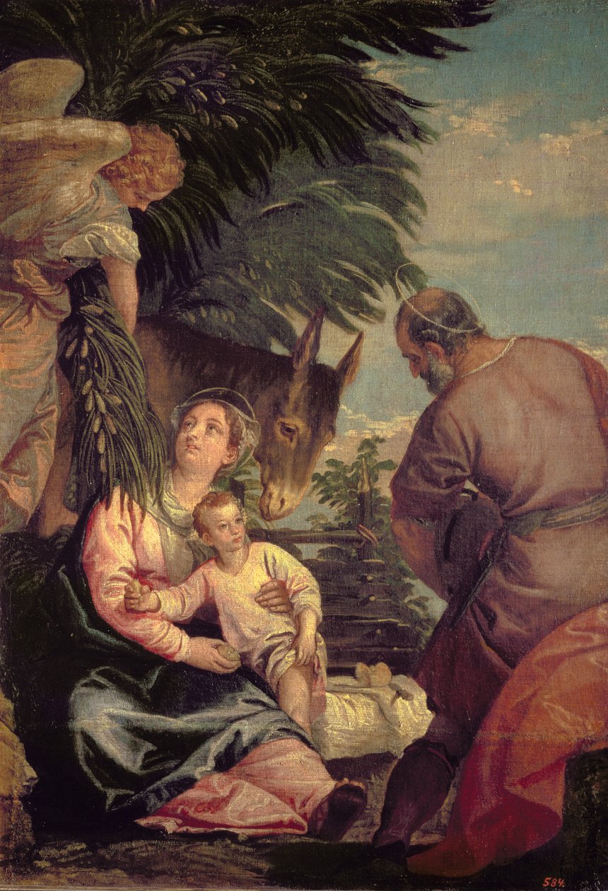 Hvil på flyturen til Egypt av Paolo Veronese