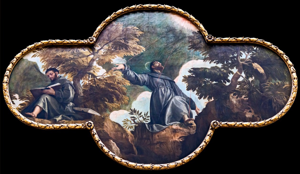 Saint Francis mottar Stigmata av Paolo Veronese