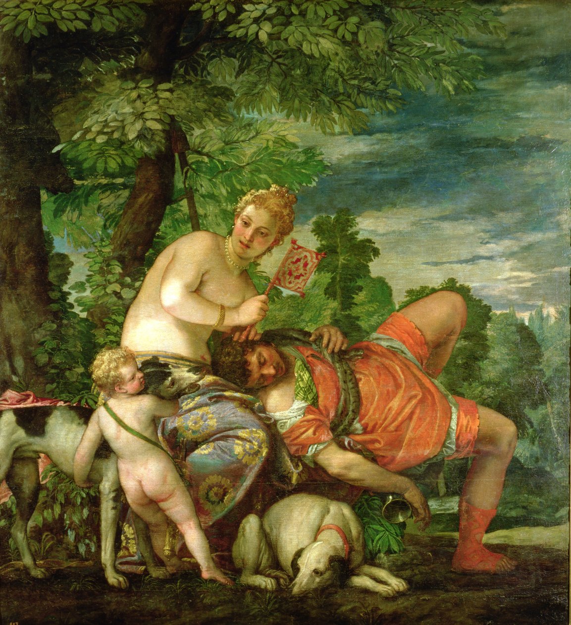 Venus og Adonis, 1580 (se 146961 for detaljer) av Paolo Veronese