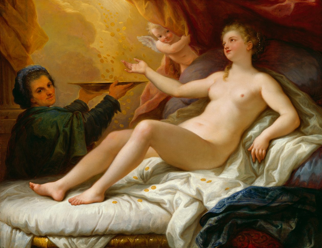 Danae, ca. 170515 (olje på lerret montert på masonitt) av Paolo di Matteis