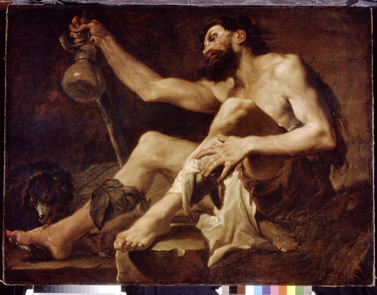 Lasarus som en elendig tigger. (Lasarus som en fattig tigger). Maleri av Paolo Pagani (1660-1716), olje på lerret av Paolo Pagani