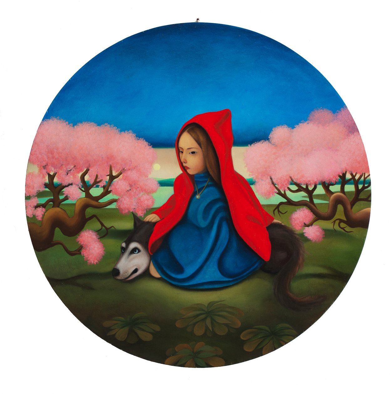 Rødhette, 2019 (olje på treplate) av Paolo Perfranceschi