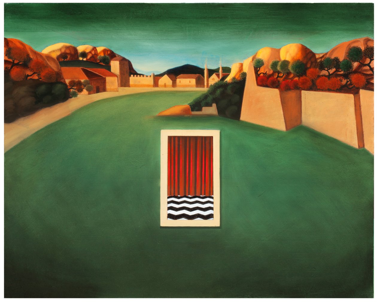 Martyrdødens forkammer, 2017 (olje på trepanel) av Paolo Perfranceschi