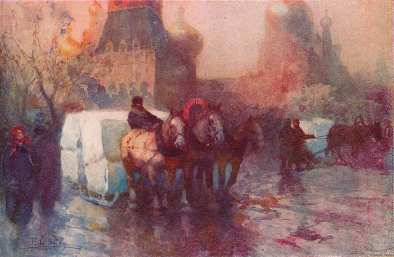 Isbæring i Moskva, 1800-tallet av Paolo Sala