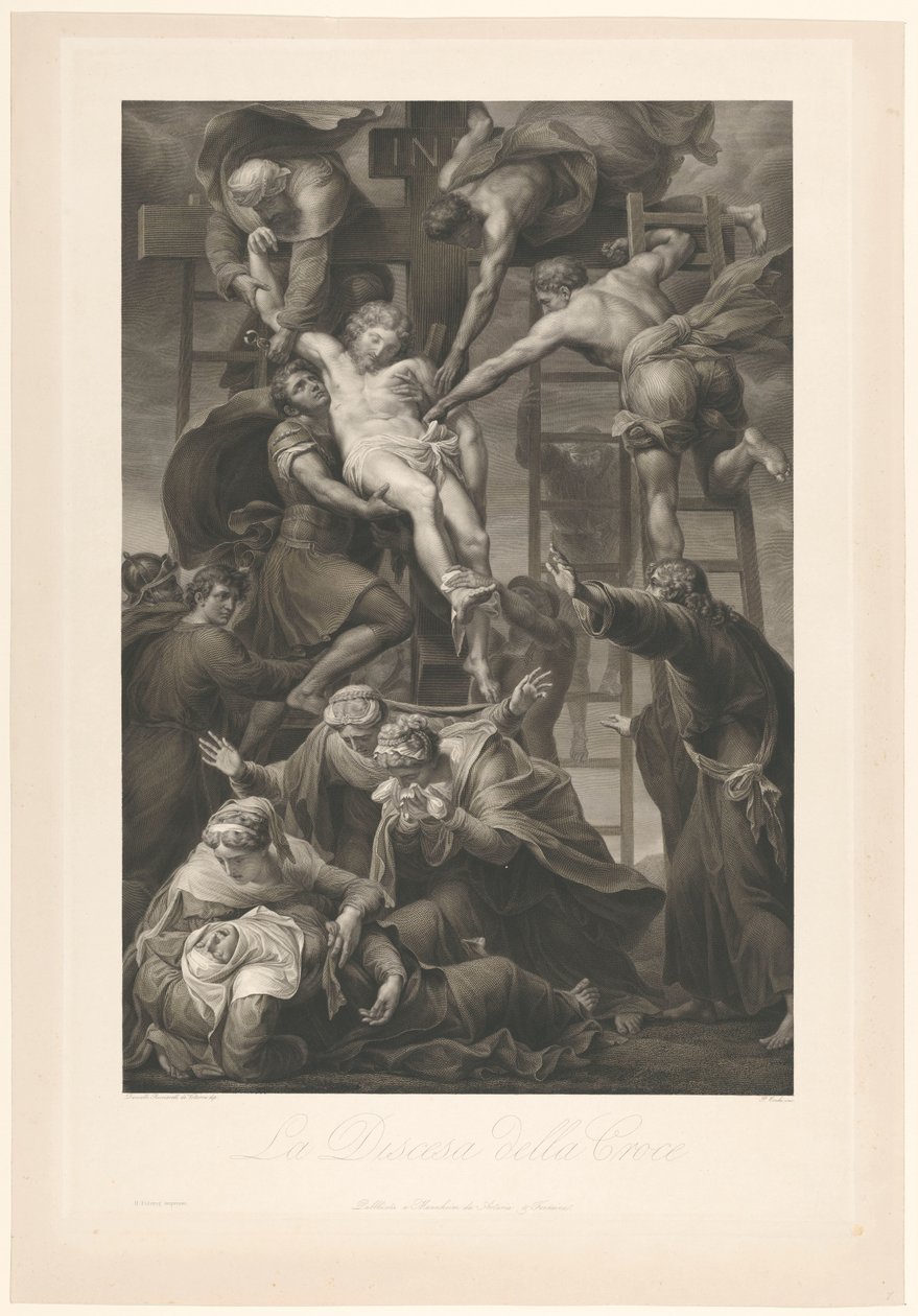 De kruisafneming The Descent of the Cross (tittel på objekt) av Paolo Toschi