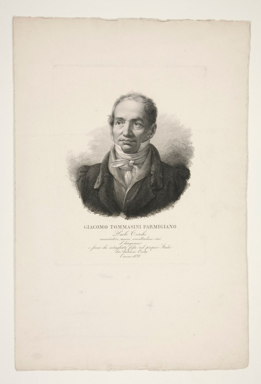 Portrett av Giacomo Tommasini Parmigiano av Paolo Toschi