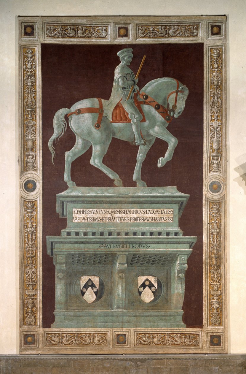 Fresco som representerer John Hawkwood av Paolo Uccello