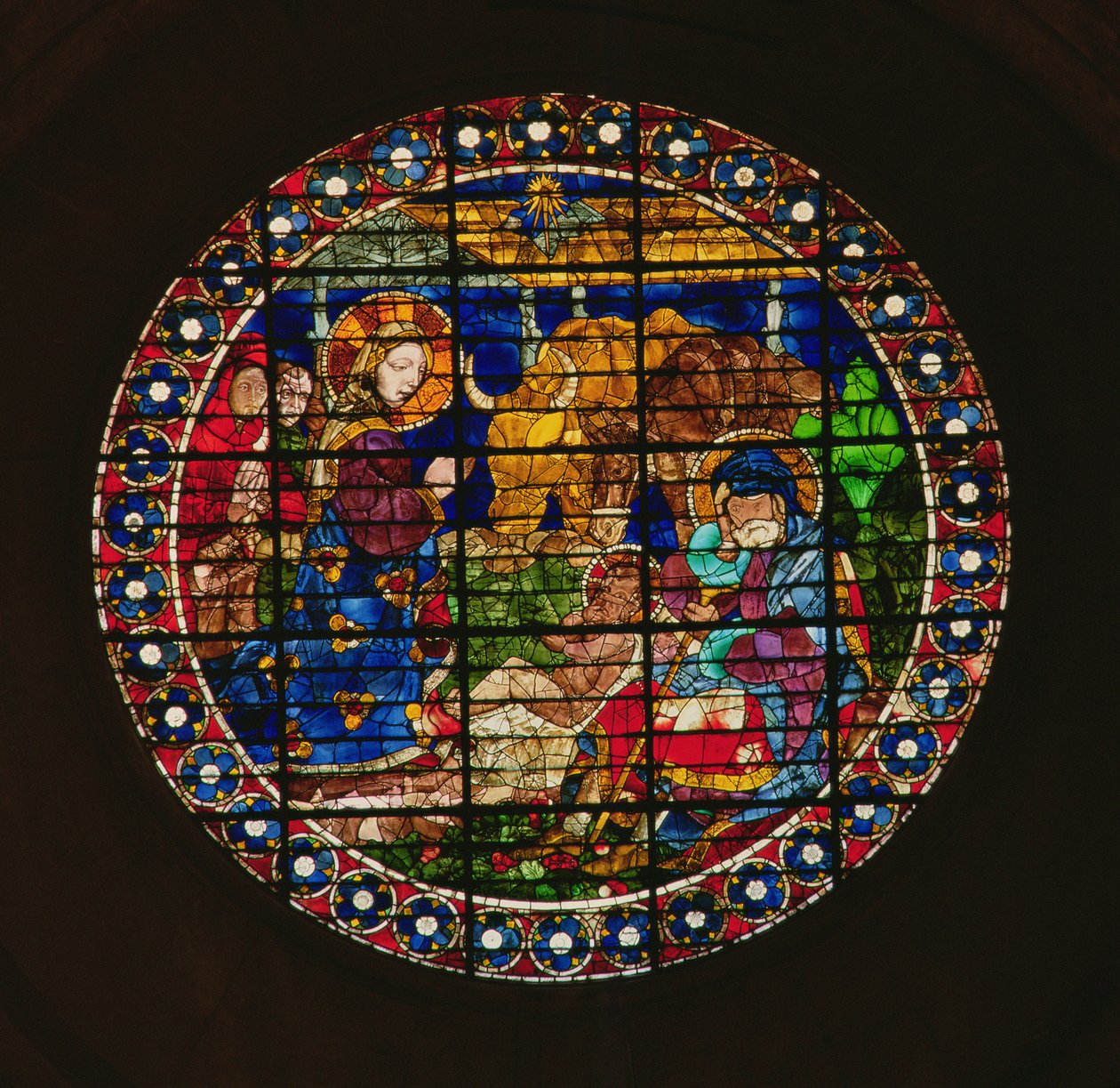 Oculus som skildrer Fødselen, 1443 av Paolo Uccello