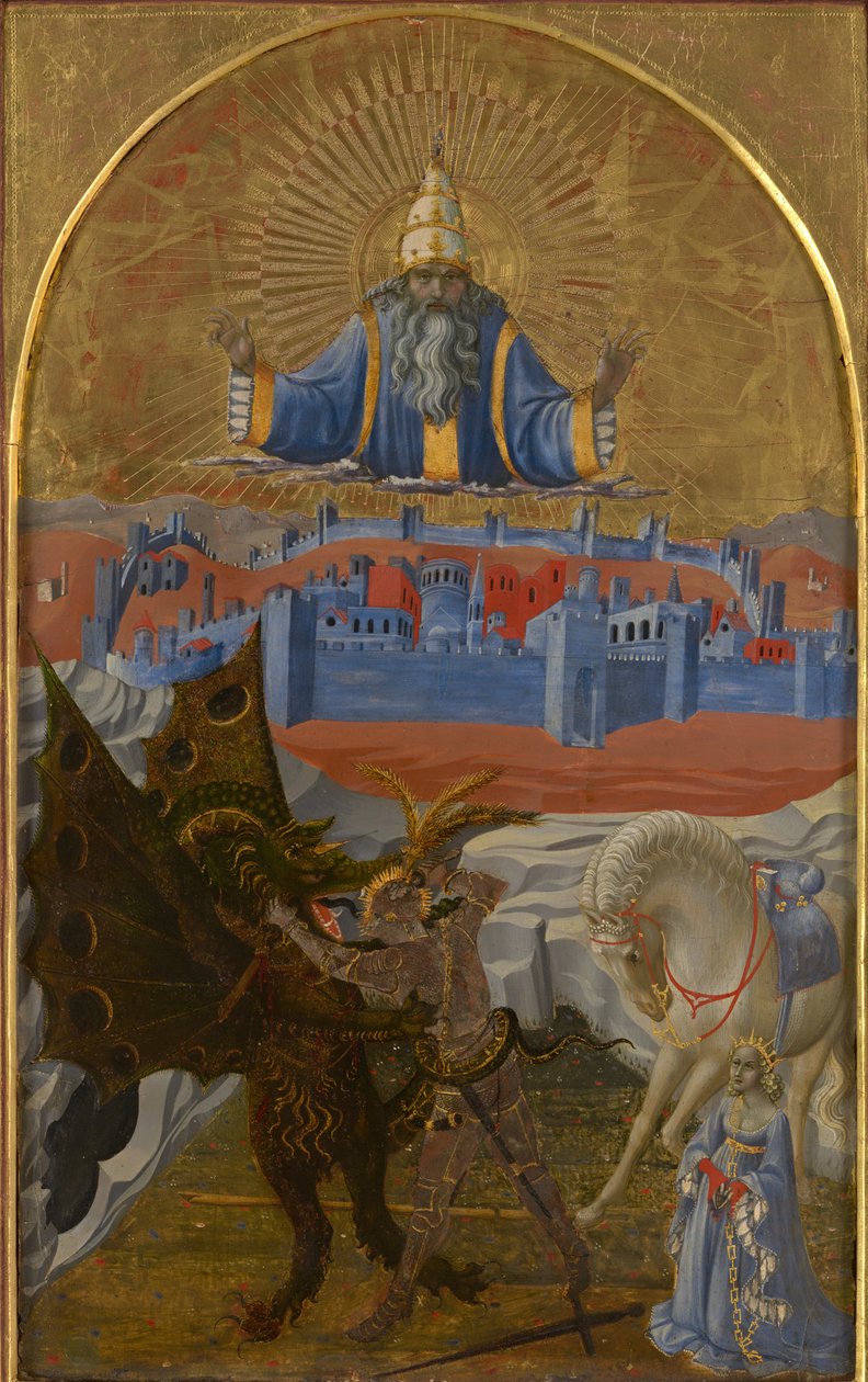 St. Georg tötet den Drachen av Paolo Uccello