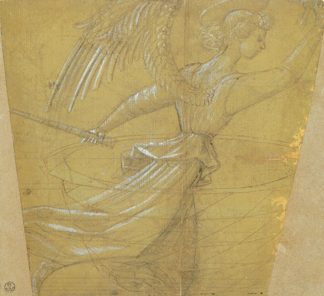 Studie av kalk med engel av Paolo Uccello