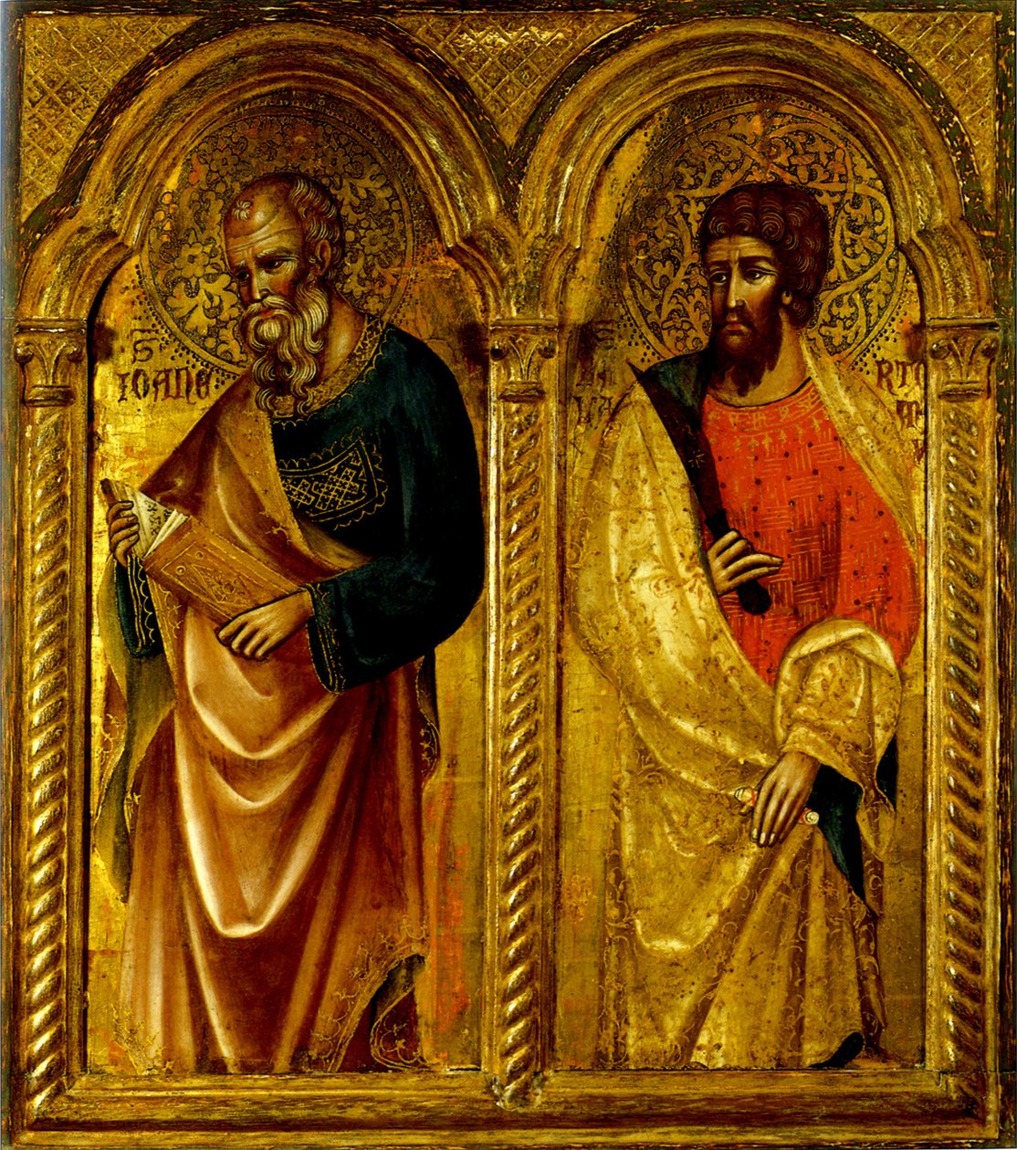 Apostlene Saint James og Saint Bartholomew, ca 1345 av Paolo Veneziano