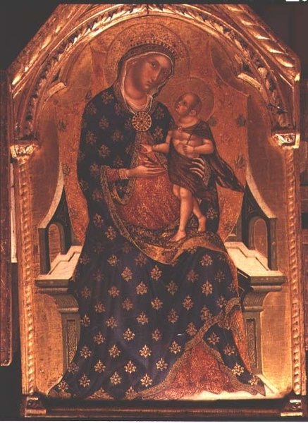 Madonna og Child Enthroned av Paolo Veneziano