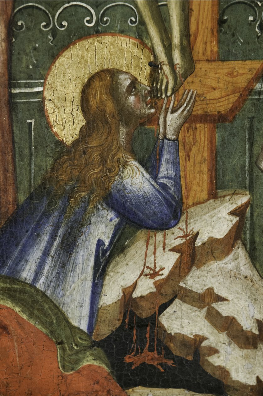 Mary Magdalene, detaljert fra Polyptych of the Crucifixion with Saints av Paolo Veneziano