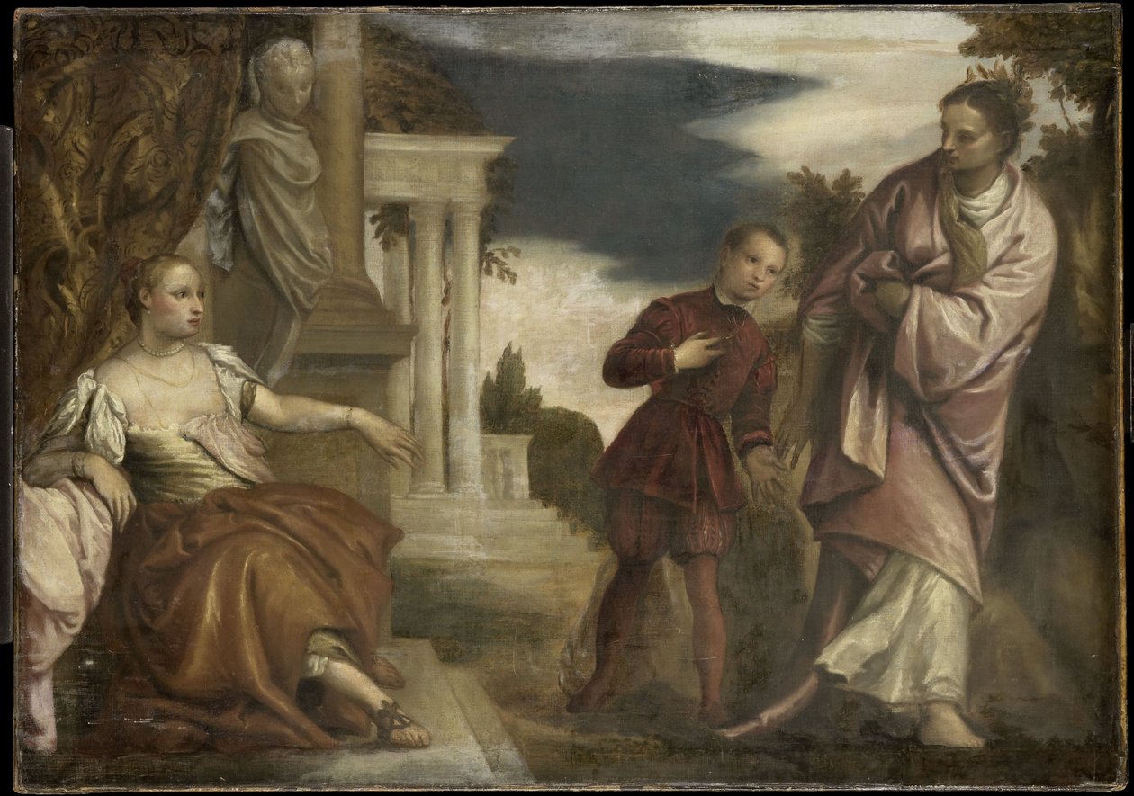 Valget mellom dyd og lidenskap av Paolo Veronese (follower of)
