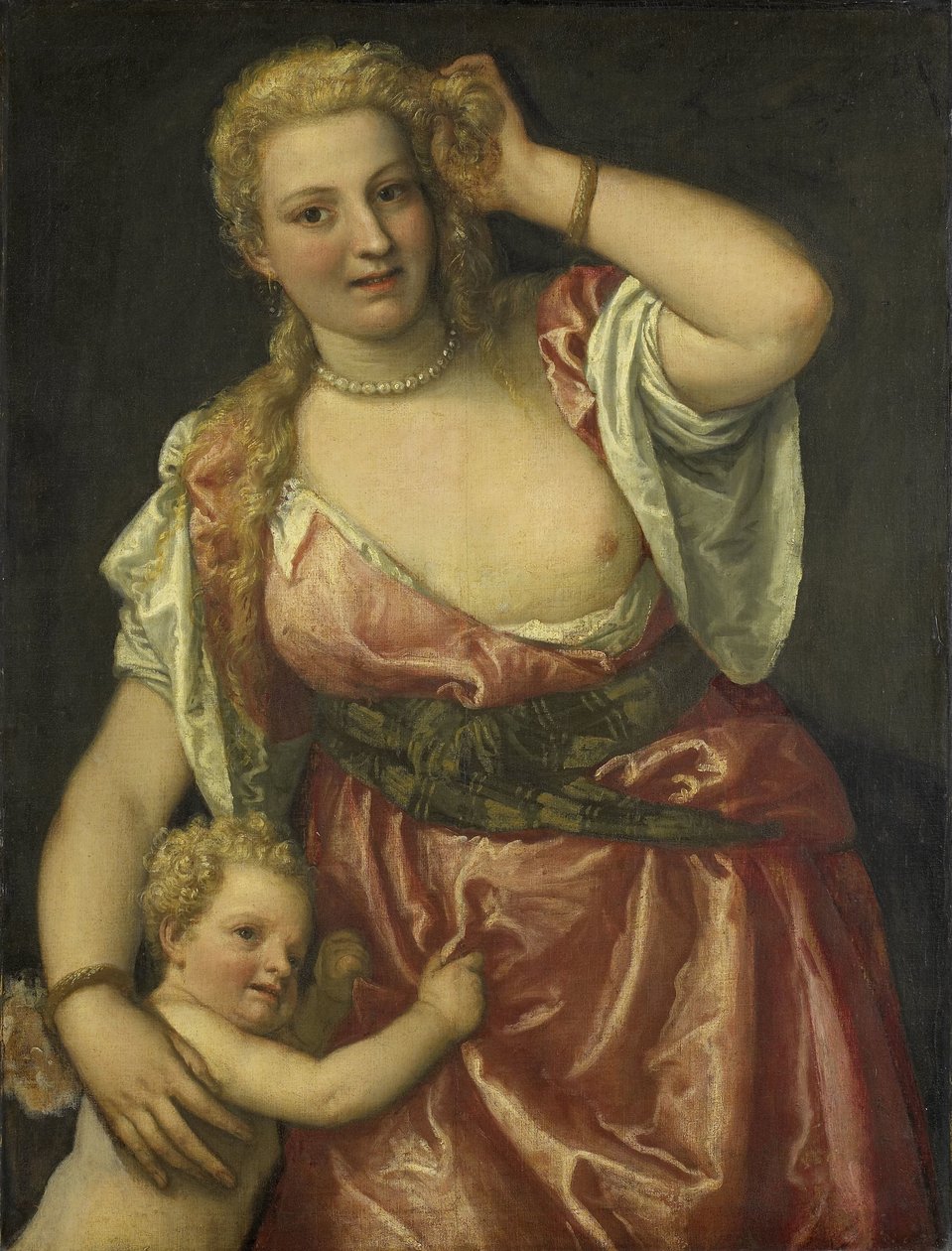 Venus og Amor av Paolo Veronese (workshop of)