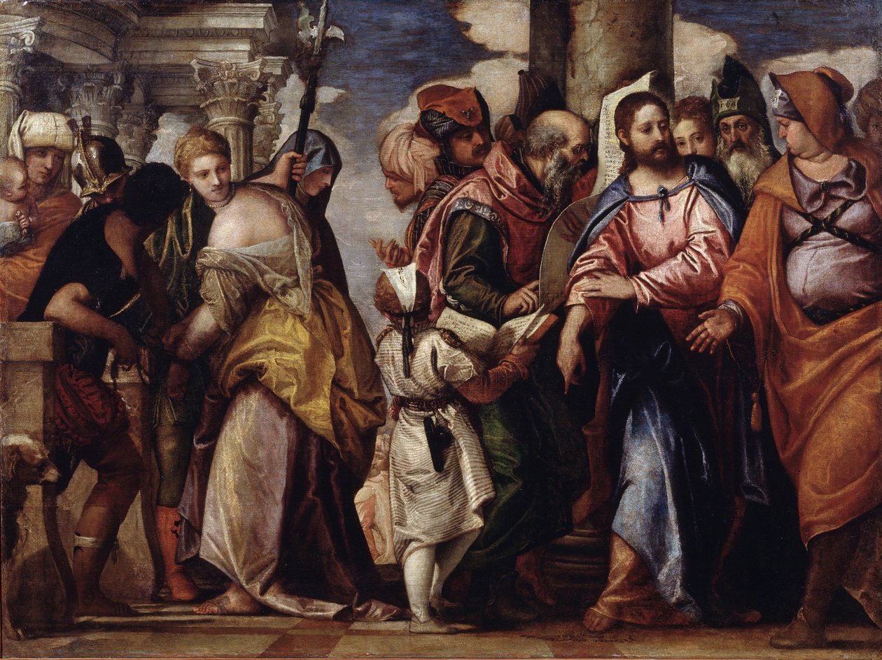 Kristus og kvinnen tatt i utroskap av Paolo Veronese