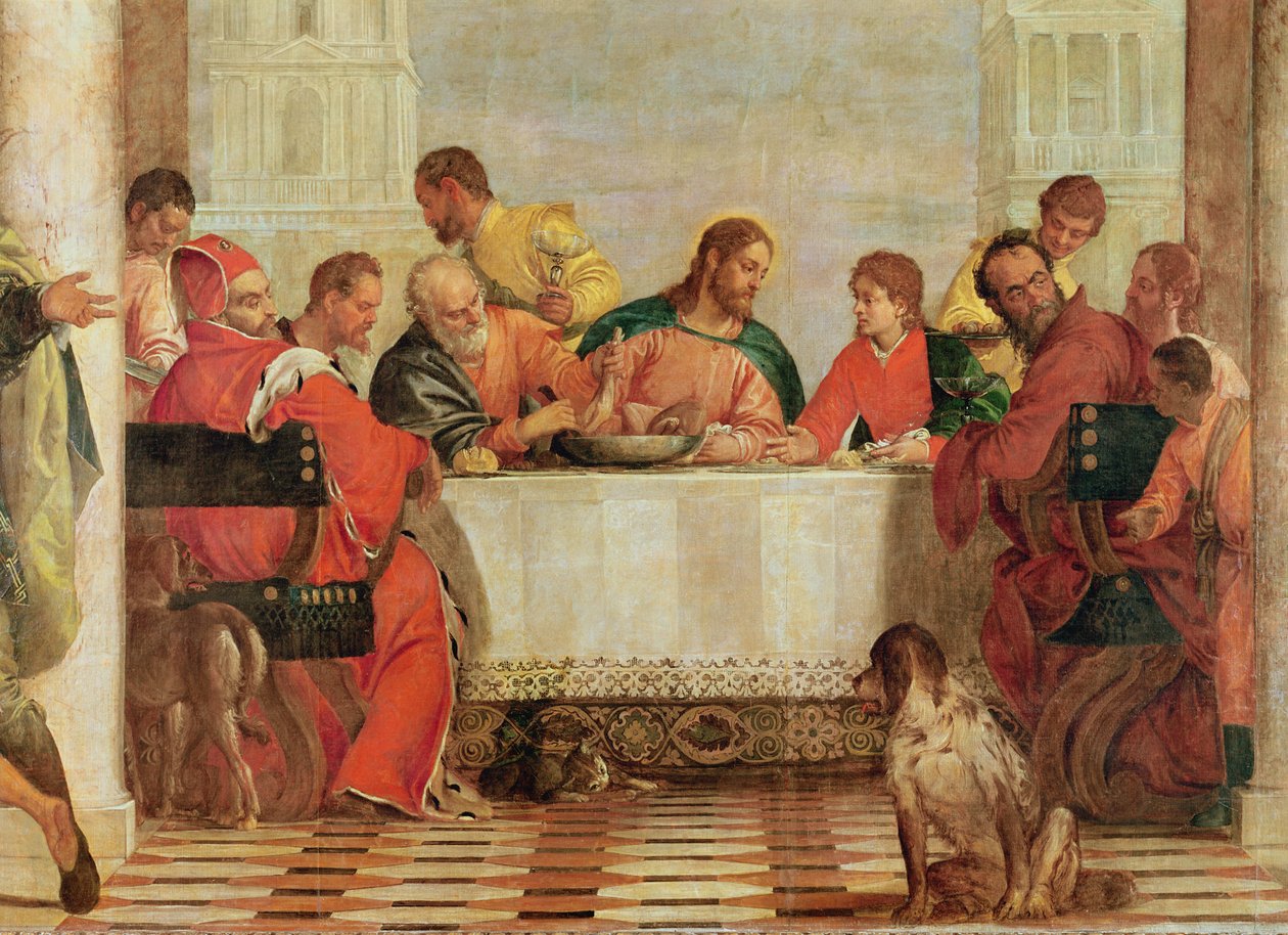 Detalj av festen i huset til Levi, 1573 (detalj av 227605) av Paolo Veronese