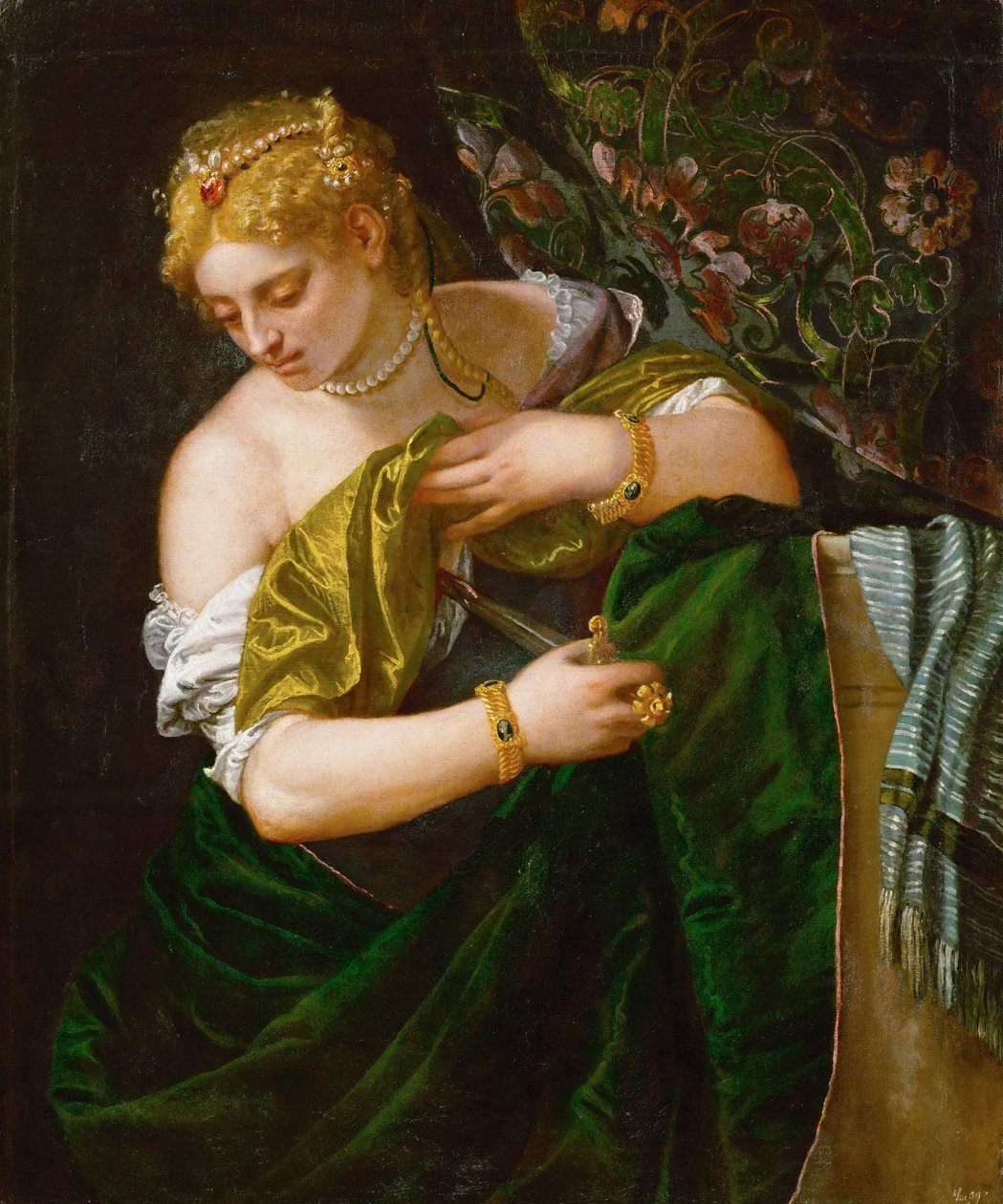 Lucretia, ca 1583 av Paolo Veronese