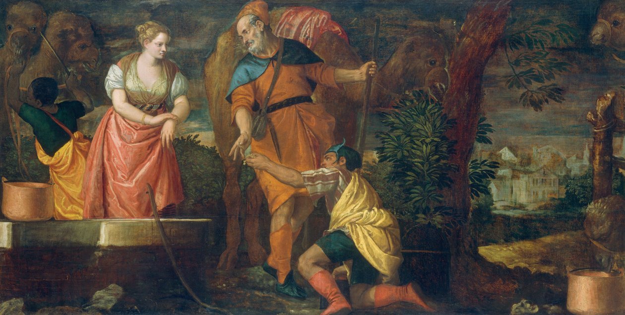Rebecca ved brønnen, ca. 15821588 av Paolo Veronese