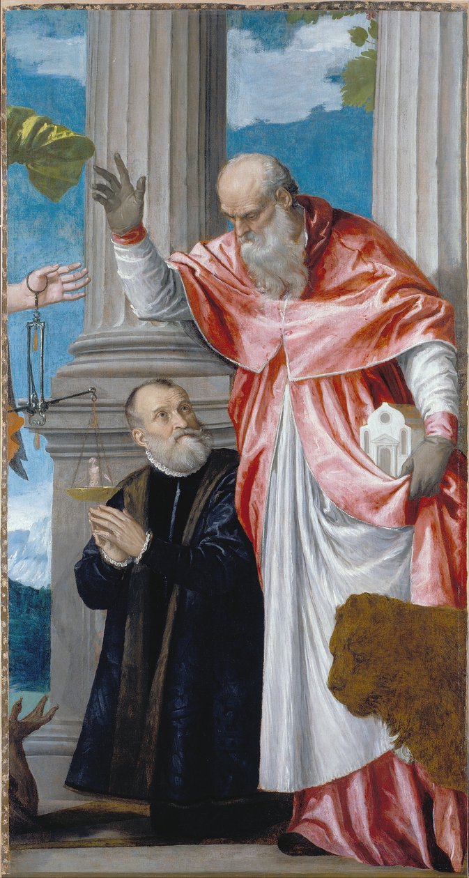 Sankt Hieronymus og en giver av Paolo Veronese