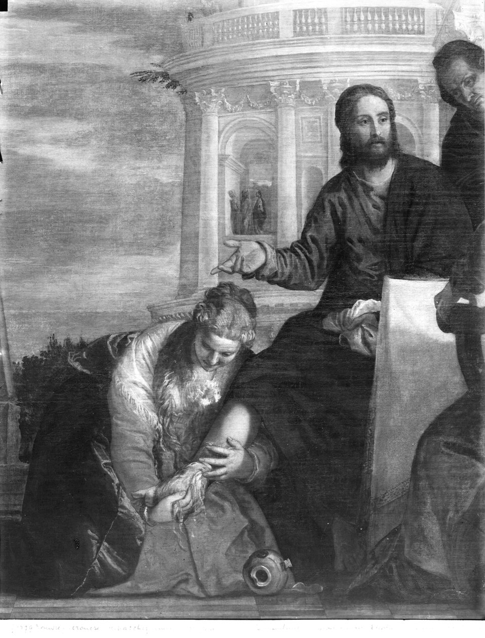 Måltidet i huset til fariseeren Simon, detalj av den sentrale delen, 1570 av Paolo Veronese