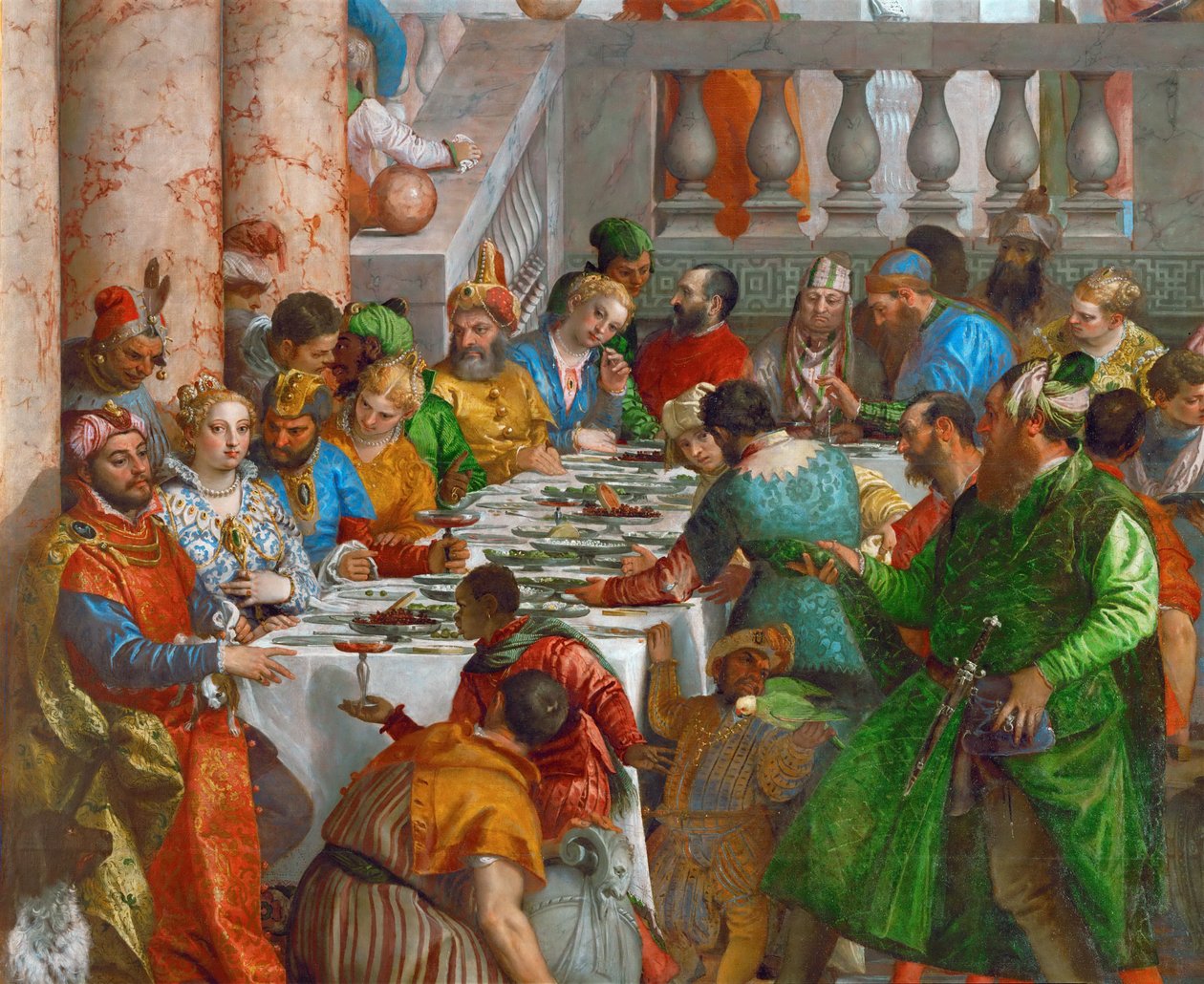 Bryllupsfesten på Cana Detail av Paolo Veronese