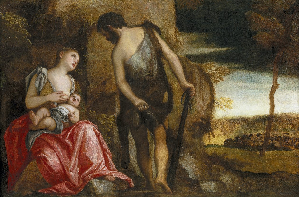 Familien til Kain vandrende av Paolo Veronese