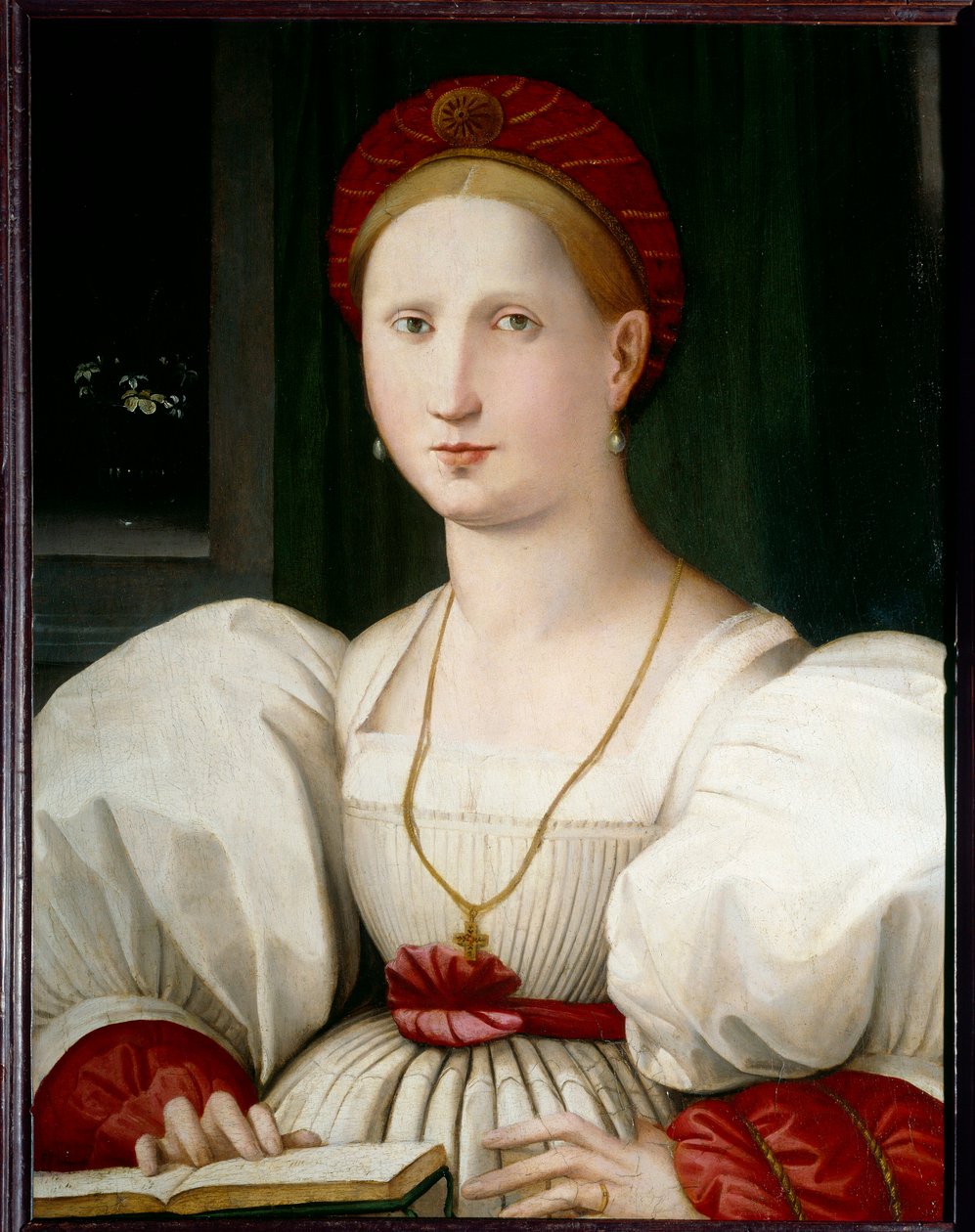 Portrett av kvinnemaleri av Paolo Zacchia (ca. 1519-1561) (ec.ital.) 1500-tallet Søn. 0,73x0,55 m Lille musee des Beaux Arts av Paolo Zacchia