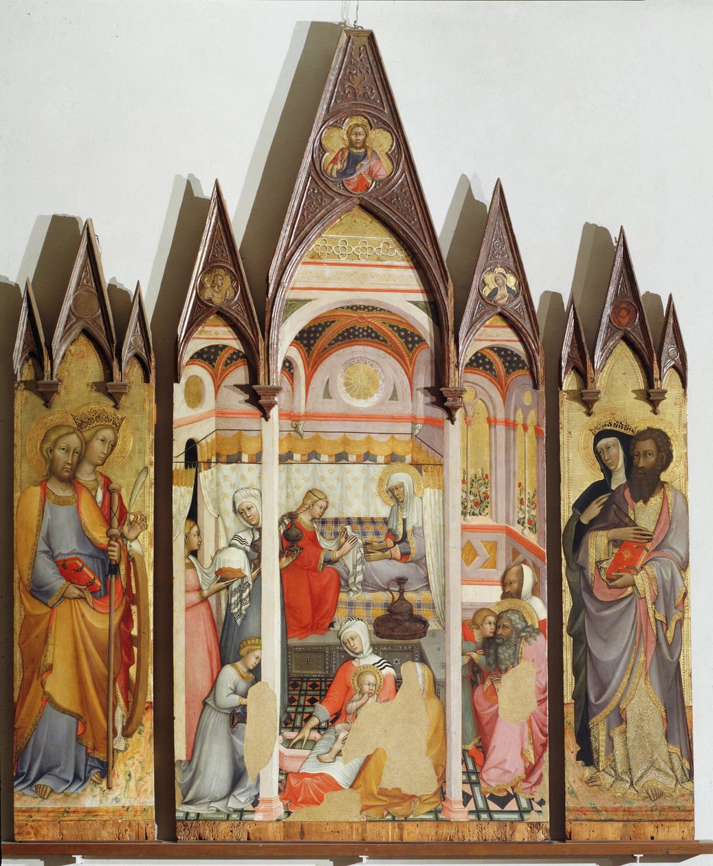 Marias fødsel - Maleri av Paolo di Giovanni Fei
