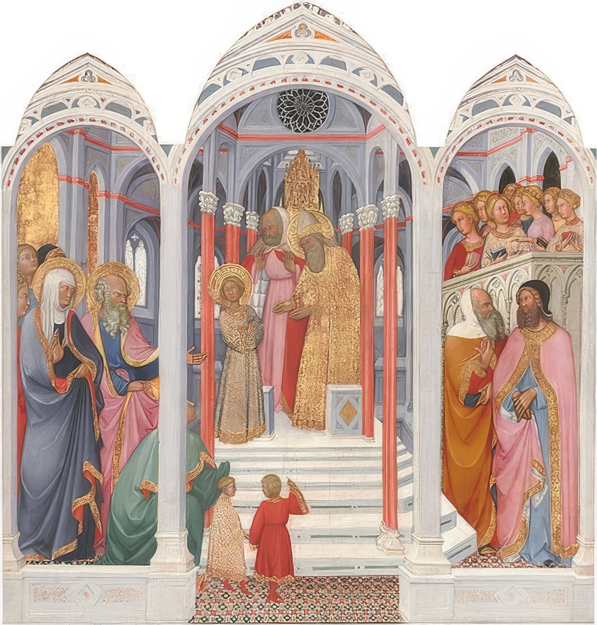 Marias tempelkorridor. 1398-99 av Paolo di Giovanni Fei
