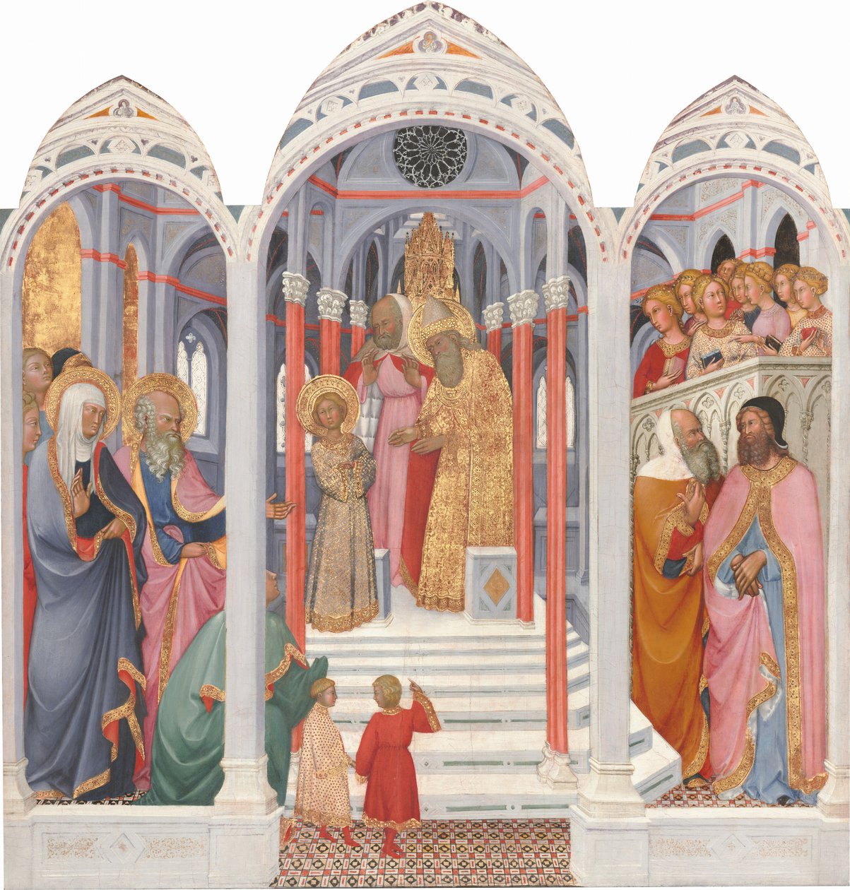 Presentasjonen av jomfruen i tempelet, 1398-1399. av Paolo di Giovanni Fei