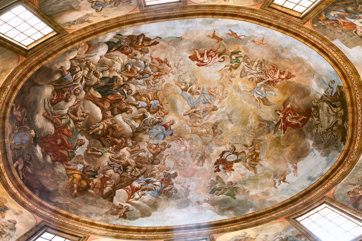 Fresker som skildrer livet til Saint Cataldo av Paolo di Matteis