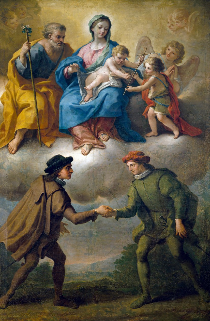 Fred mellom fraksjoner av byen Benevento, av Paolo de Matteis (1662-1728) av Paolo di Matteis