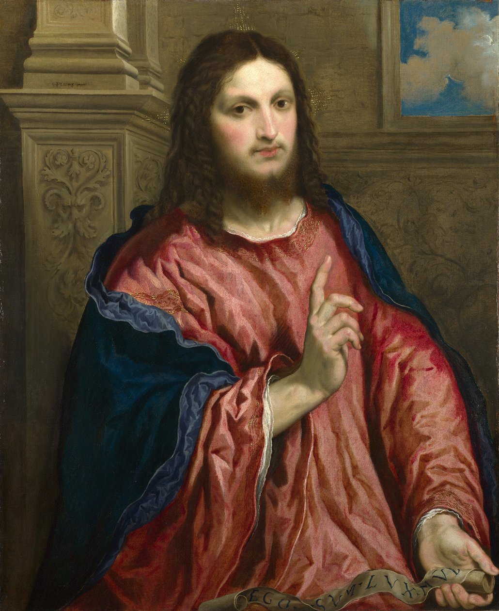 Kristus som verdens lys, ca. 1550 av Paris Bordone