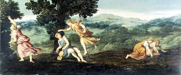 Mytologisk scene, ca. 1530 (panel) av Paris Bordone